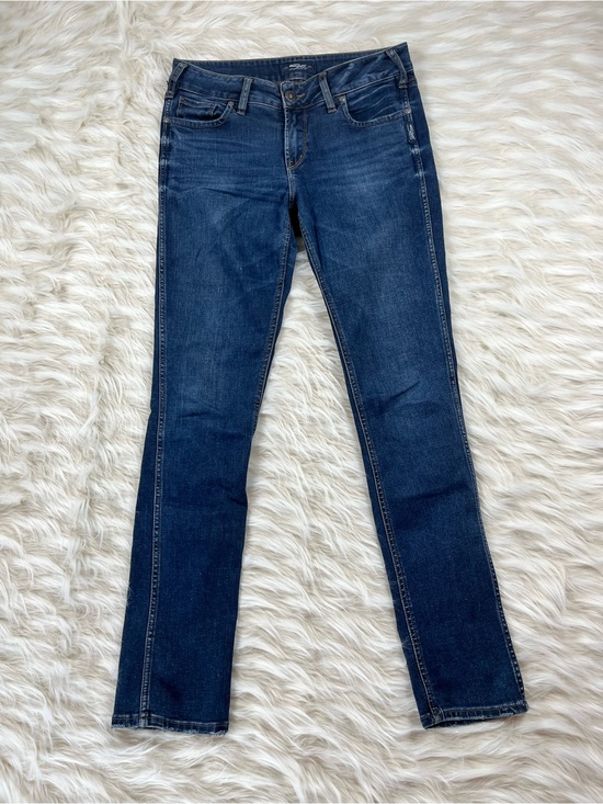 Silver Jeans Denim - Silver Elyse Jeans Women's 29x32 Mid Rise Straight Leg Dark Wash